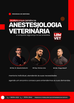 Mentoria em anestesiologia veterinária